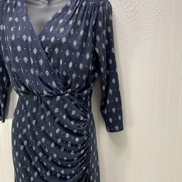 GARNET HILL faux wrap dress - Picture 2 of 5